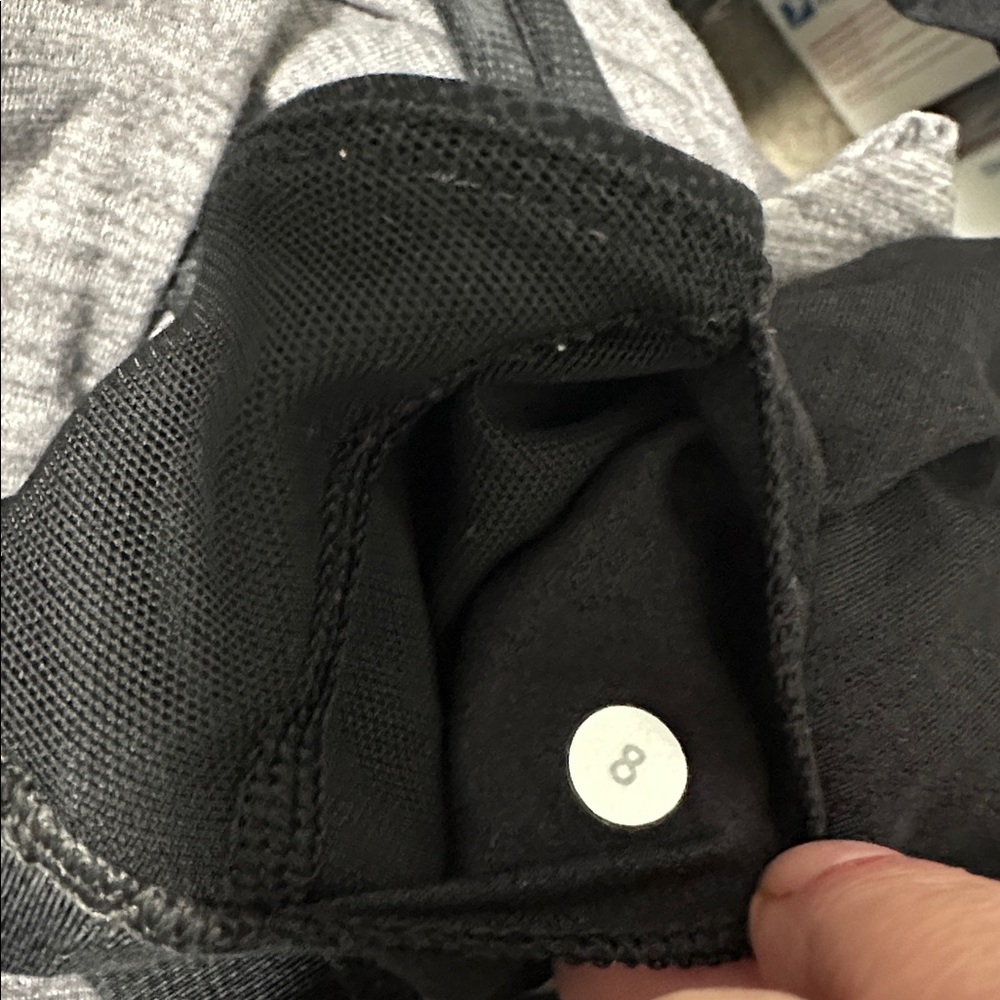 lululemon athletica Gray Draped Tank with Black Strappy Back - Picture 4 of 4